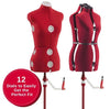Our dress form offers 12 adjustable dial wheels, and adjustable back waist width.