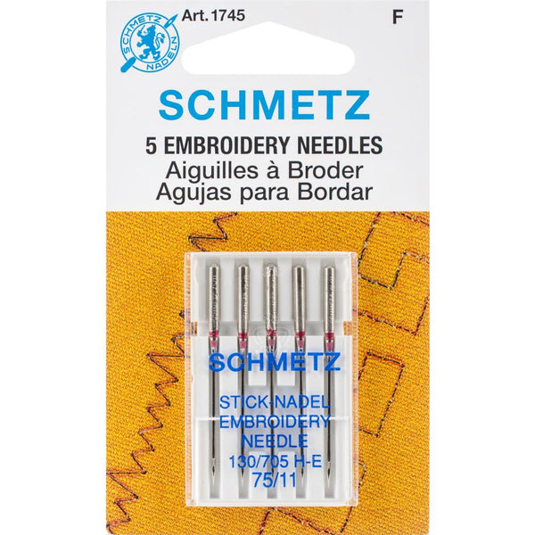 Schmetz Embroidery Machine Needles, 75/11