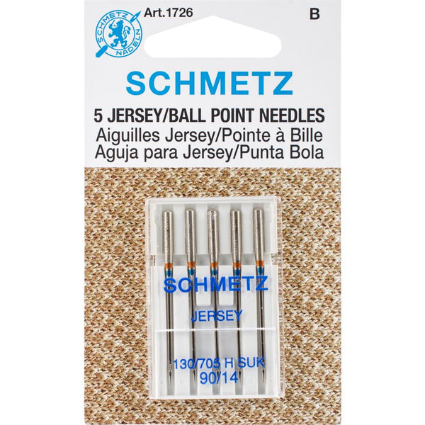 Schmetz Ball Point Jersey Machine Needles, 90/14