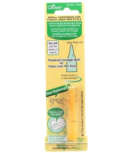 Clover Chaco Liner Pen Style Refill, Yellow