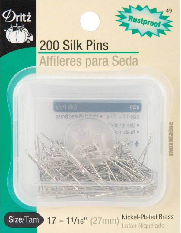 Dritz Silk Pins 1-1/16" 200/Pkg
