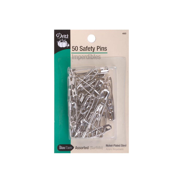Dritz Safety Pins 50/Pkg-Sizes 1 to 3