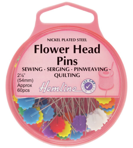 Pins Flat Flowers Head, 60pcs