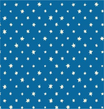 I Wish Star Fabric, Blue