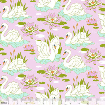 Swan Fabric, Pink